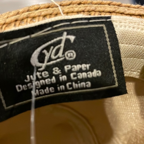 EUC CYD Jute & Paper 100% Paper Fidora Hat Size Med - Picture 7 of 8